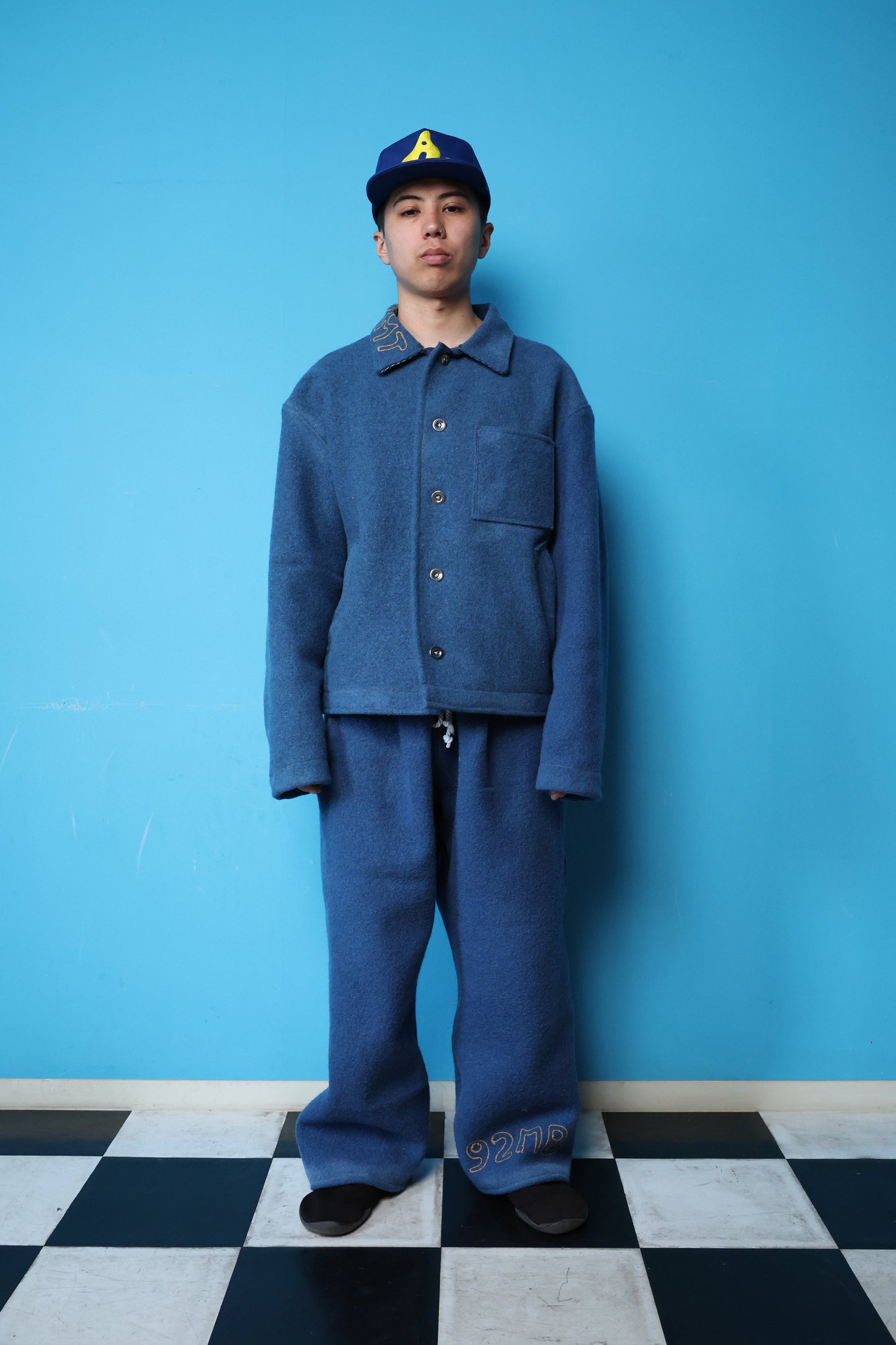 MILITARY WOOL DOJO PANTS(BLUE)
