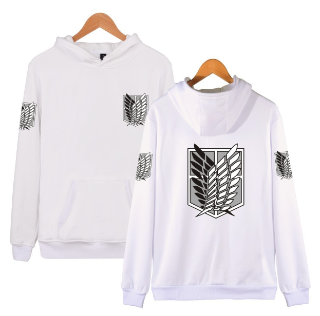 Attack on Titan 2D printed casual loose men's and women's hooded sweatshirts
