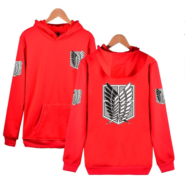 Attack on Titan 2D printed casual loose men's and women's hooded sweatshirts