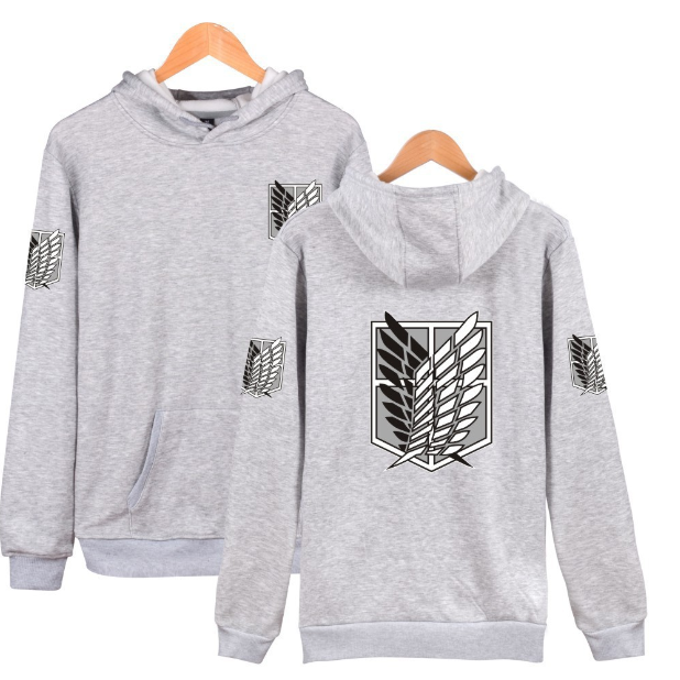 Attack on Titan 2D printed casual loose men's and women's hooded sweatshirts
