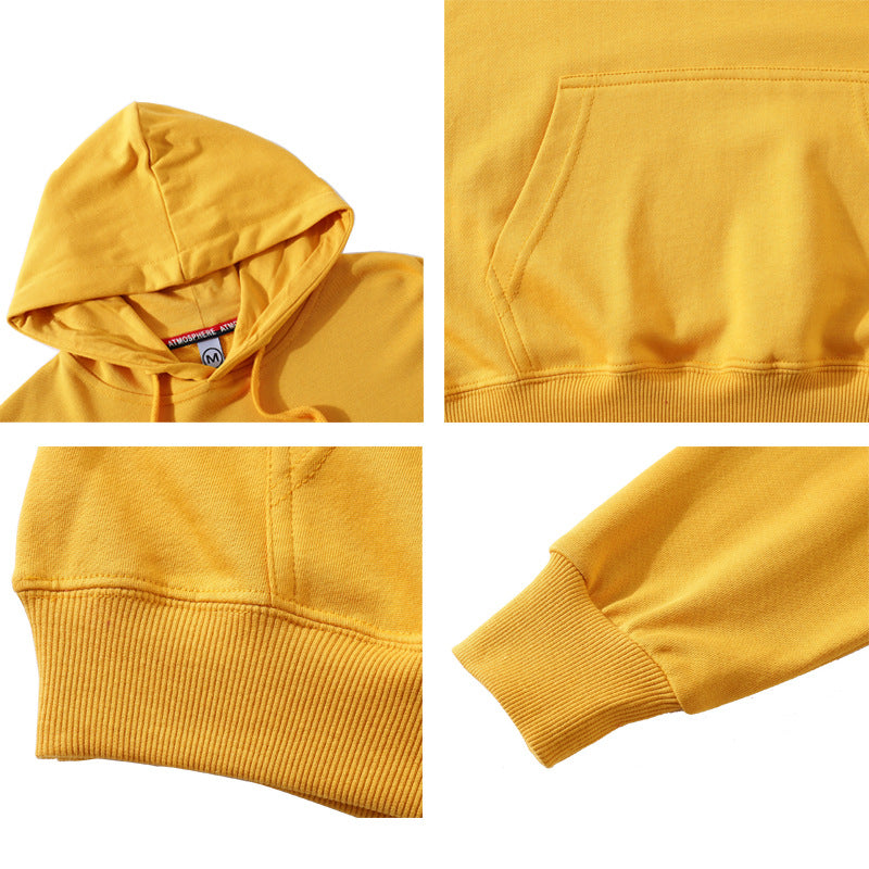 cotton hooded pullover sweater