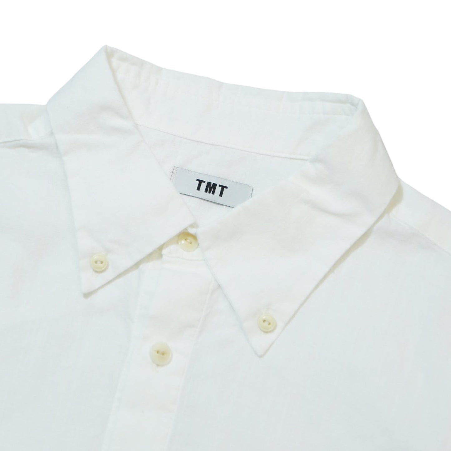 COTTON LINEN  CHAMBRAY SHIRTS／ WHITE