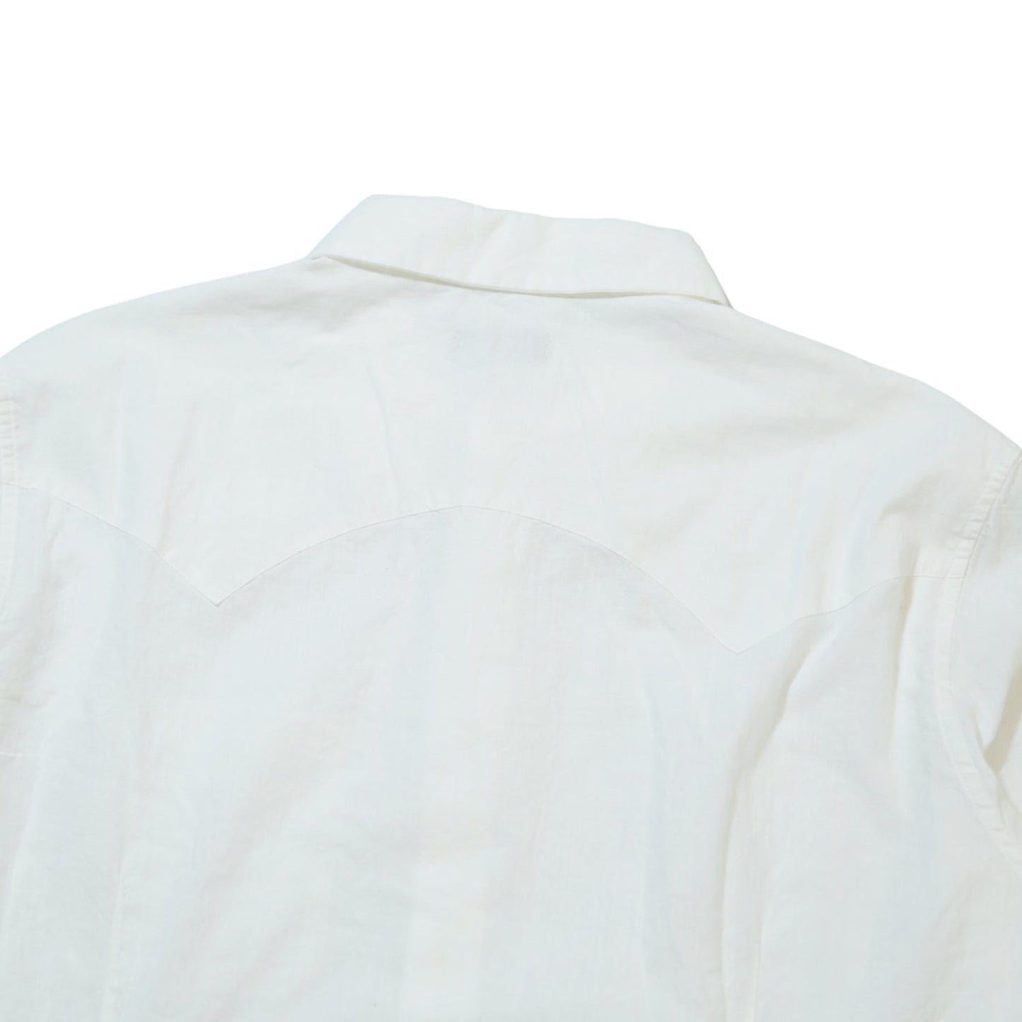 COTTON LINEN  CHAMBRAY SHIRTS／ WHITE