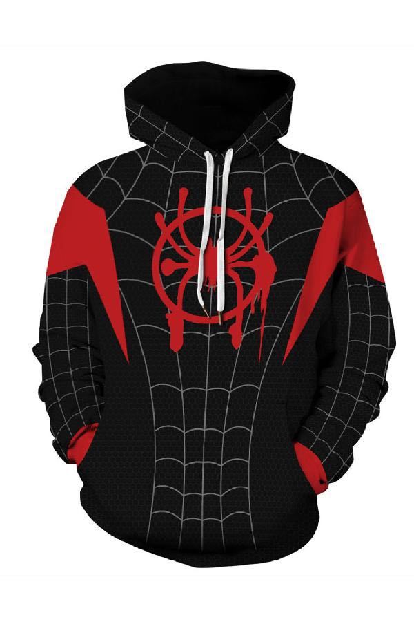 3D digital printing Spider-Man New Era Little Black Spider cosplay anime zipper cardigan hooded sweatshirt