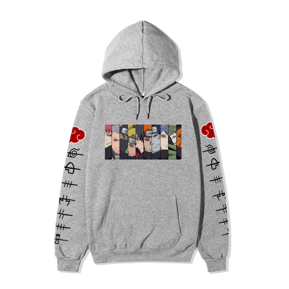 Naruto Akatsuki Printed hoodie-Sleeve with black letters