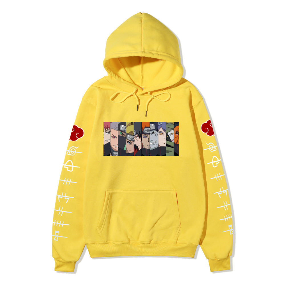 Naruto Akatsuki Printed hoodie-Sleeve with white letters