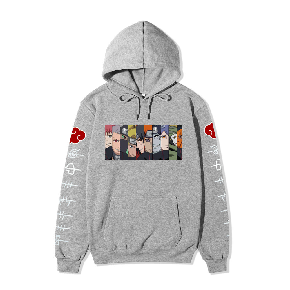 Naruto Akatsuki Printed hoodie-Sleeve with white letters