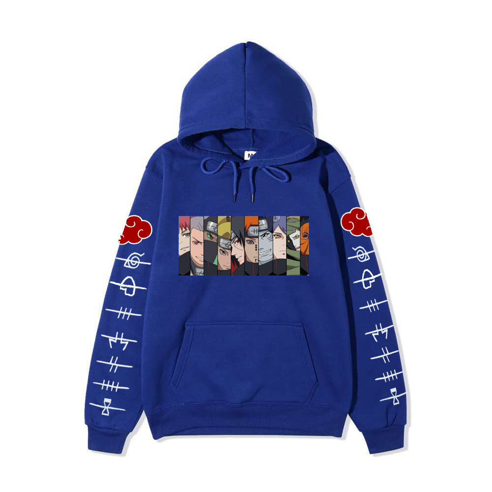 Naruto Akatsuki Printed hoodie-Sleeve with white letters