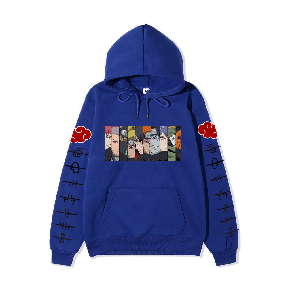Naruto Akatsuki Printed hoodie-Sleeve with black letters