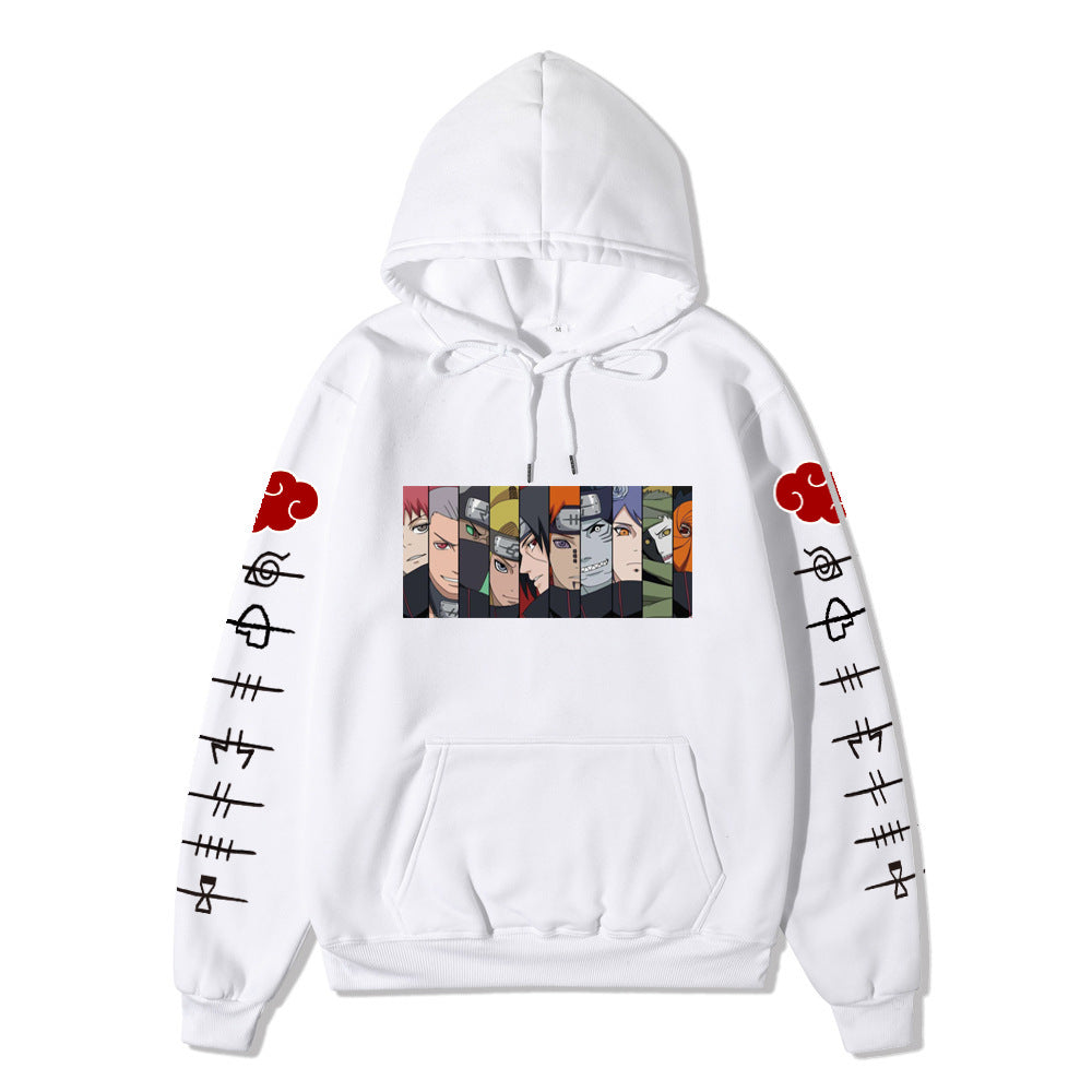 Naruto Akatsuki Printed hoodie-Sleeve with black letters