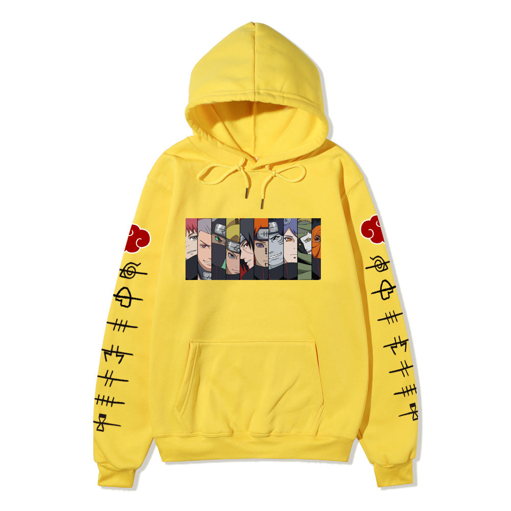 Naruto Akatsuki Printed hoodie-Sleeve with black letters