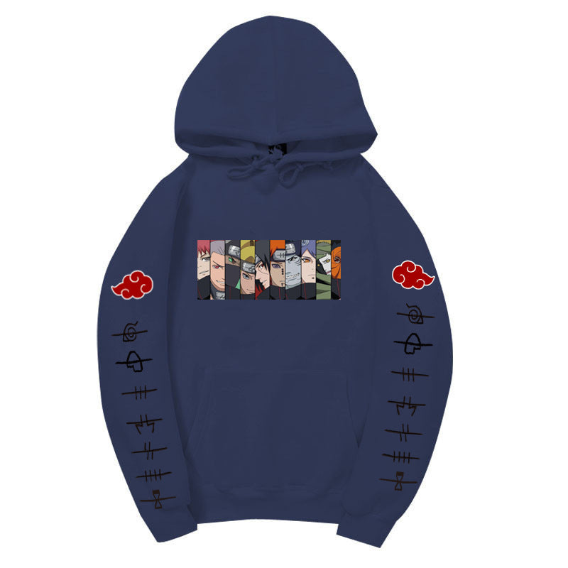 Naruto Akatsuki Printed hoodie-Sleeve with black letters
