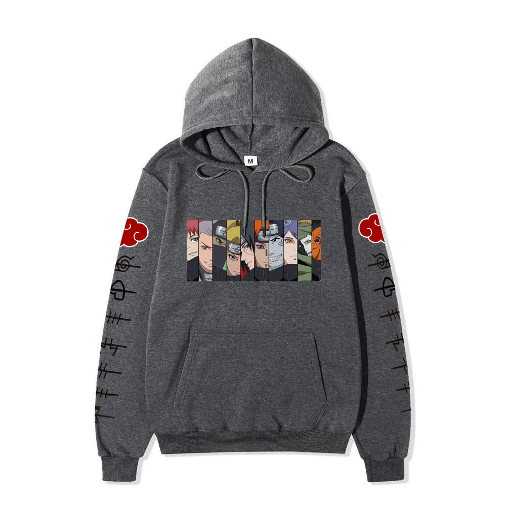 Naruto Akatsuki Printed hoodie-Sleeve with black letters