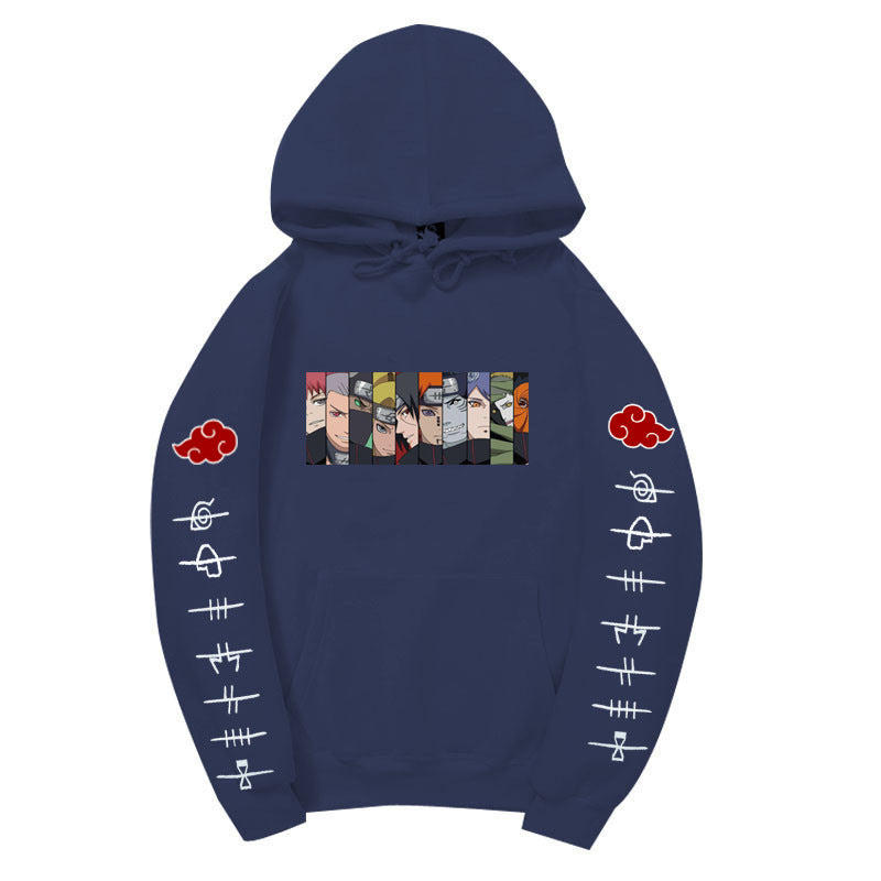 Naruto Akatsuki Printed hoodie-Sleeve with white letters