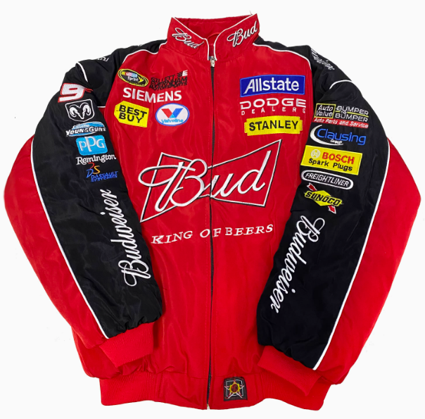 F1 racing suit, motorcycle cotton suit, American retro motorcycle riding suit, men's and women's cotton jacket, embroidered autumn and winter