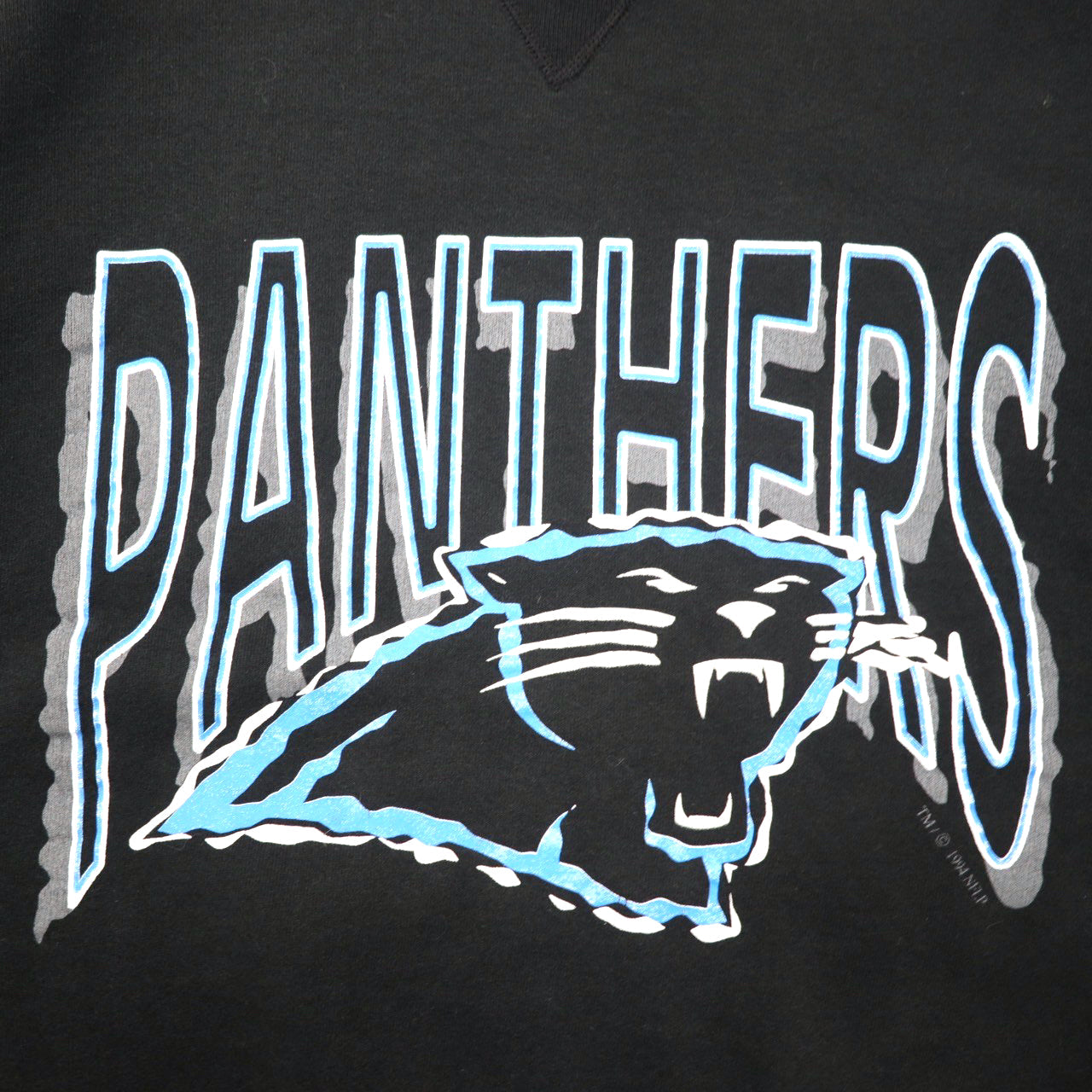 RUSSELL ATHLETIC USA製 90年代 NFL PANTHERS プリント スウェット XXL ブラック コットン パンサーズ ビッグサイズ