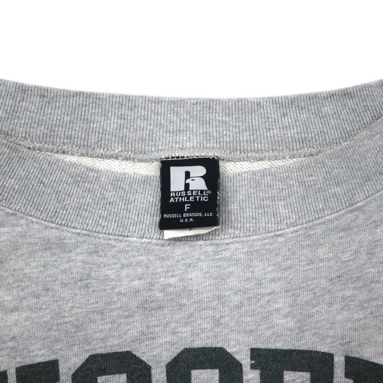 K3 & Co. × RUSSELL ATHLETIC ビッグシルエット ロゴスウェット FREE グレー コットン ドロップショルダー