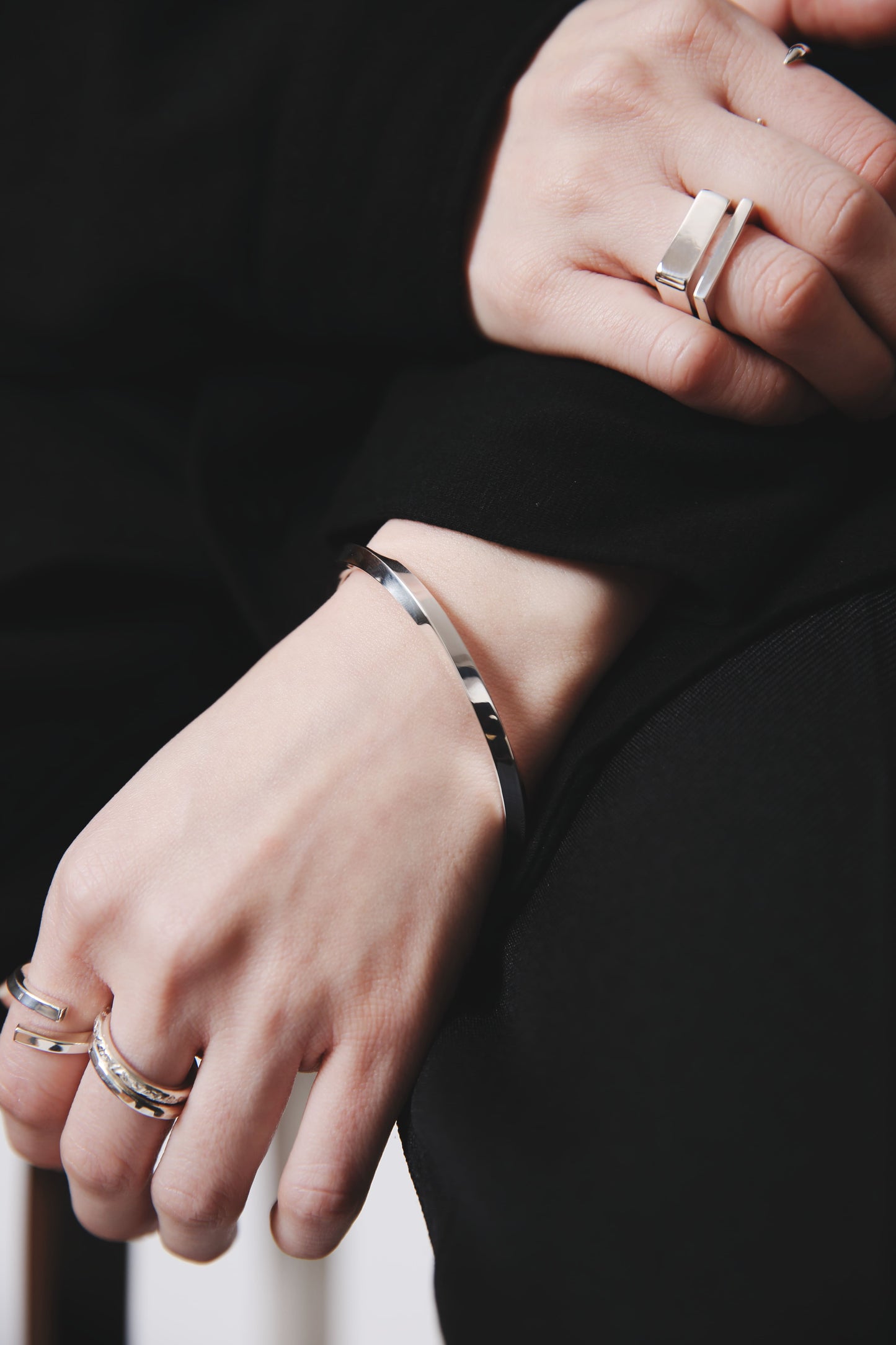 シルバー925 バングル ｜幅4mm｜21-B-004