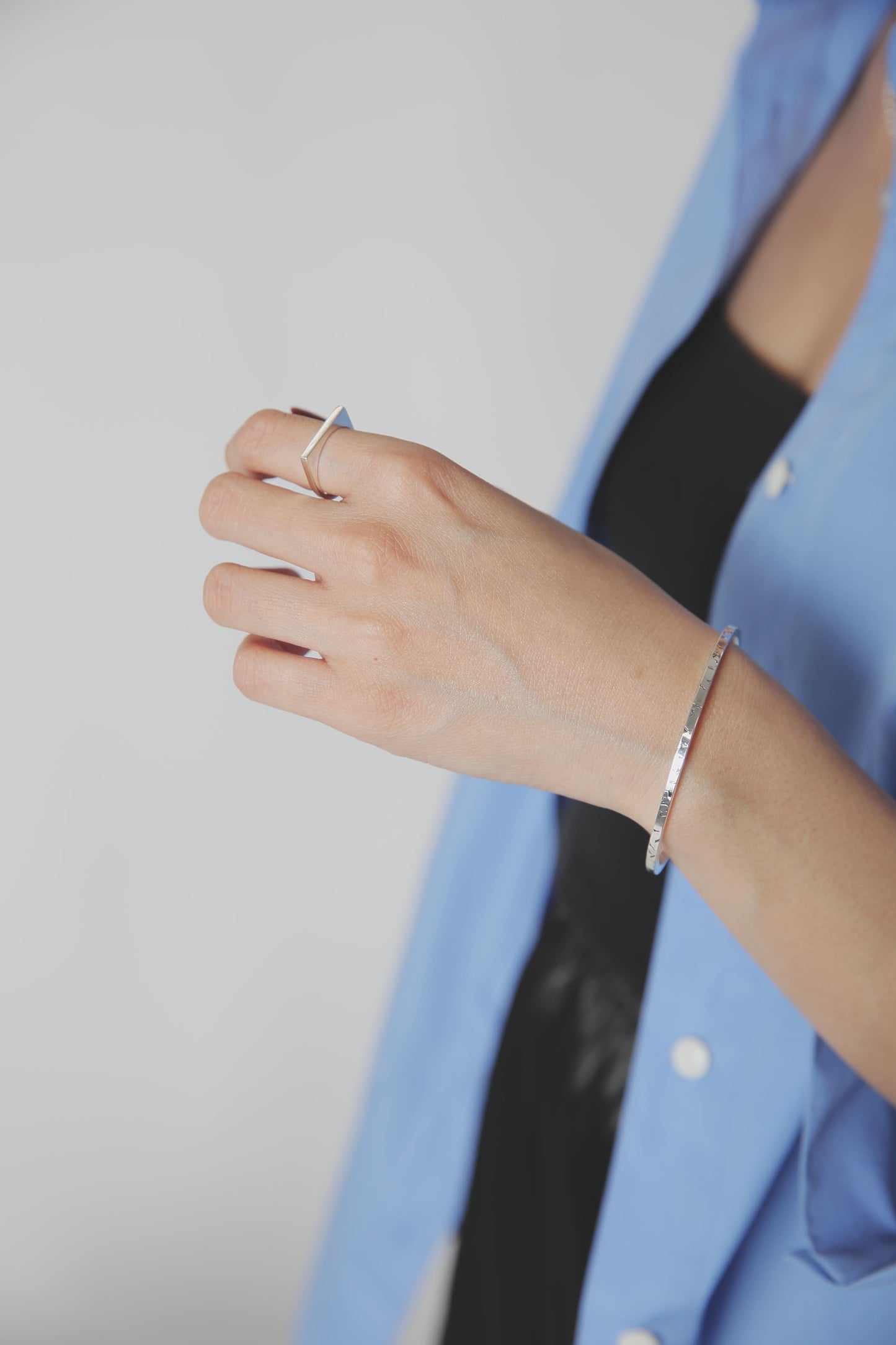 シルバー925 バングル｜いぶし加工あり｜24-B-014