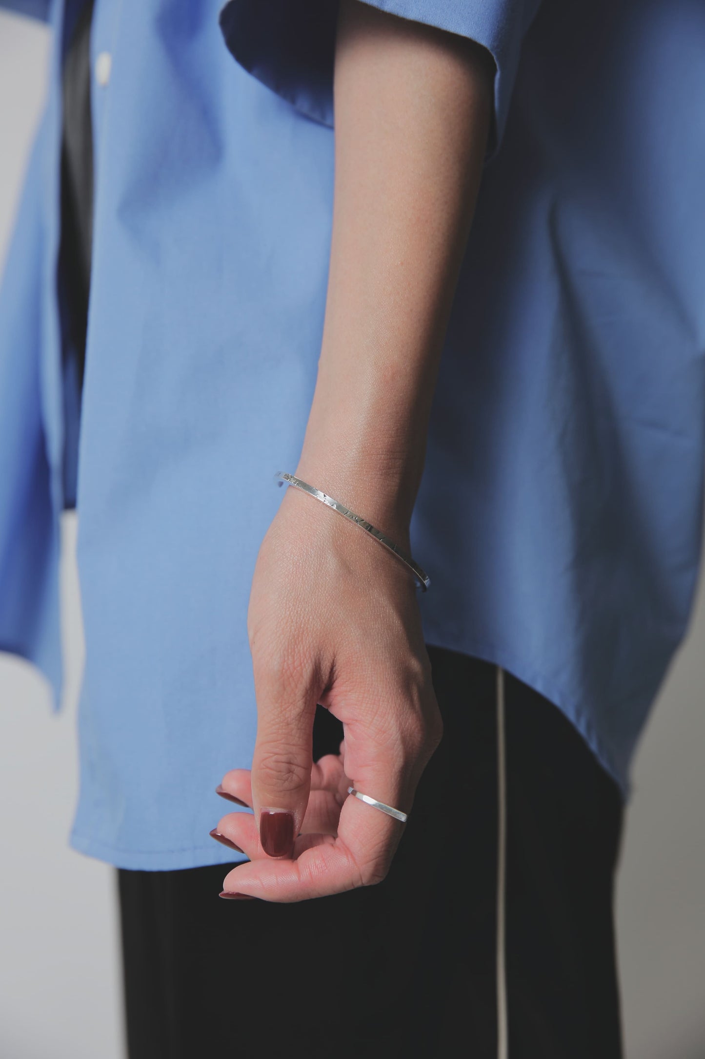 シルバー925 バングル｜いぶし加工あり｜24-B-014