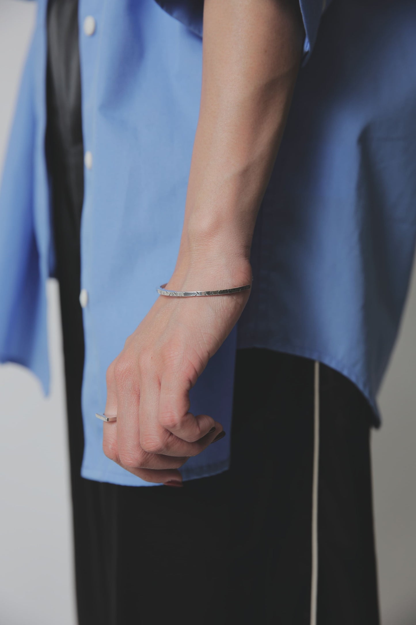 シルバー925 バングル｜いぶし加工あり｜24-B-014