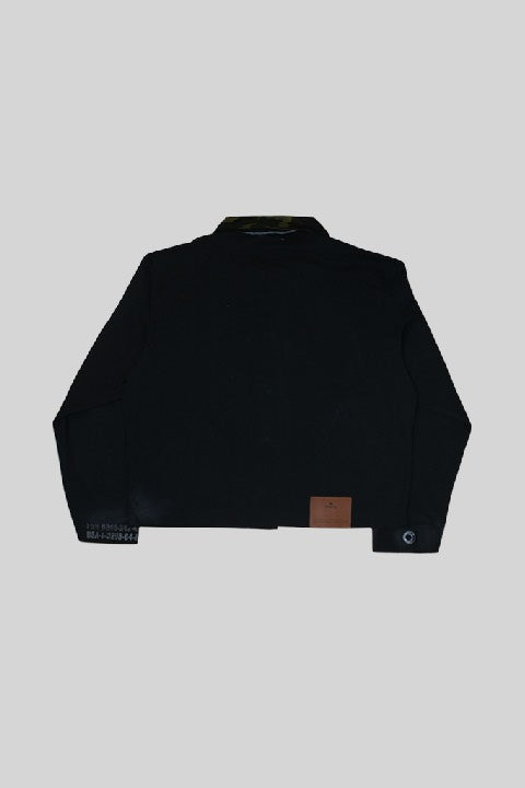 PANEL MARKER TRUCKER JACKET(BLACK)