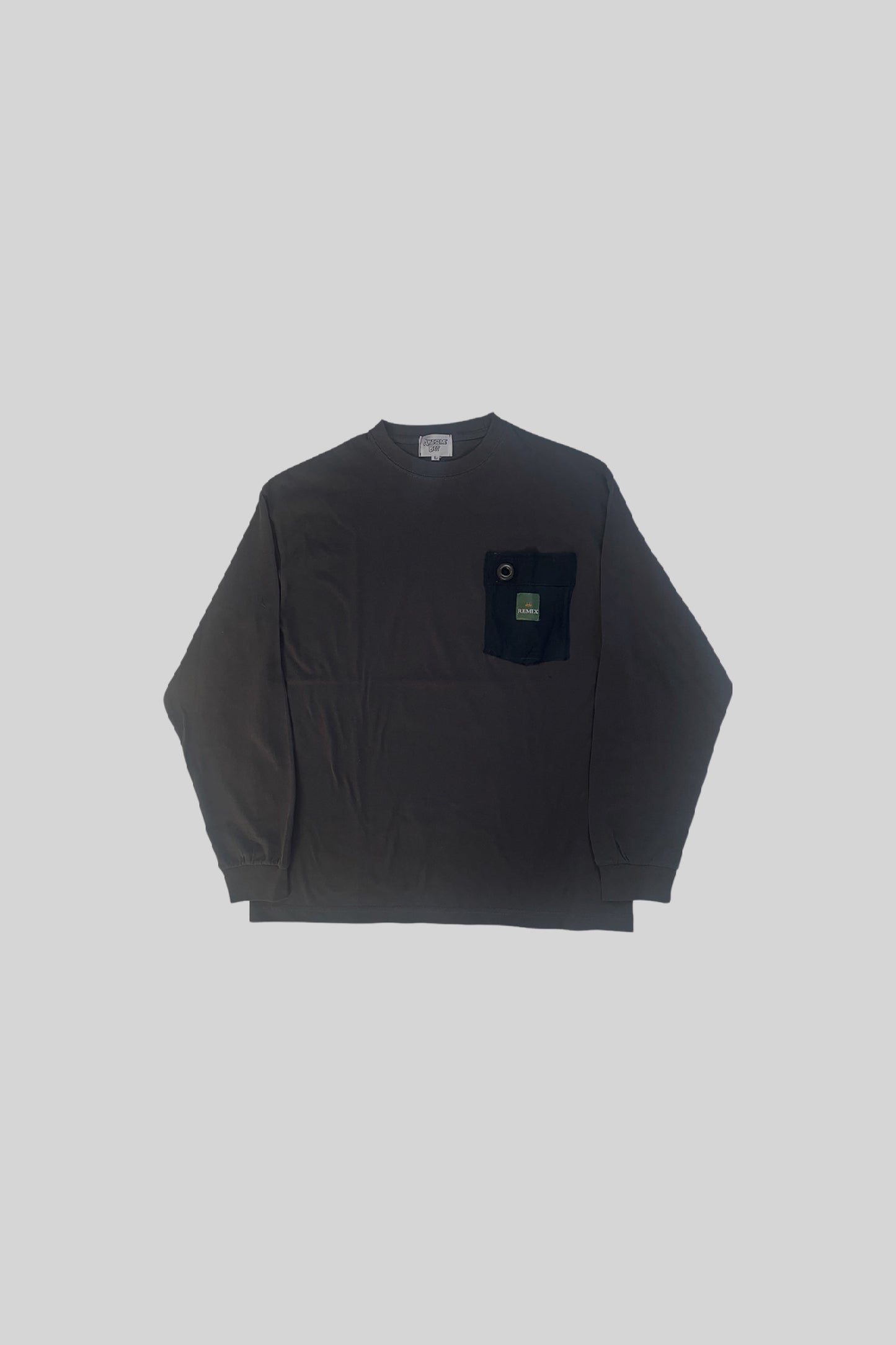 "REMIX" POCKET L/S TEE(SUMI)