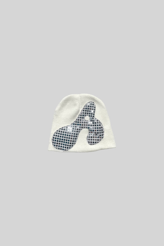 "A" LOGO BEANIE(SPANGLE SILVER)
