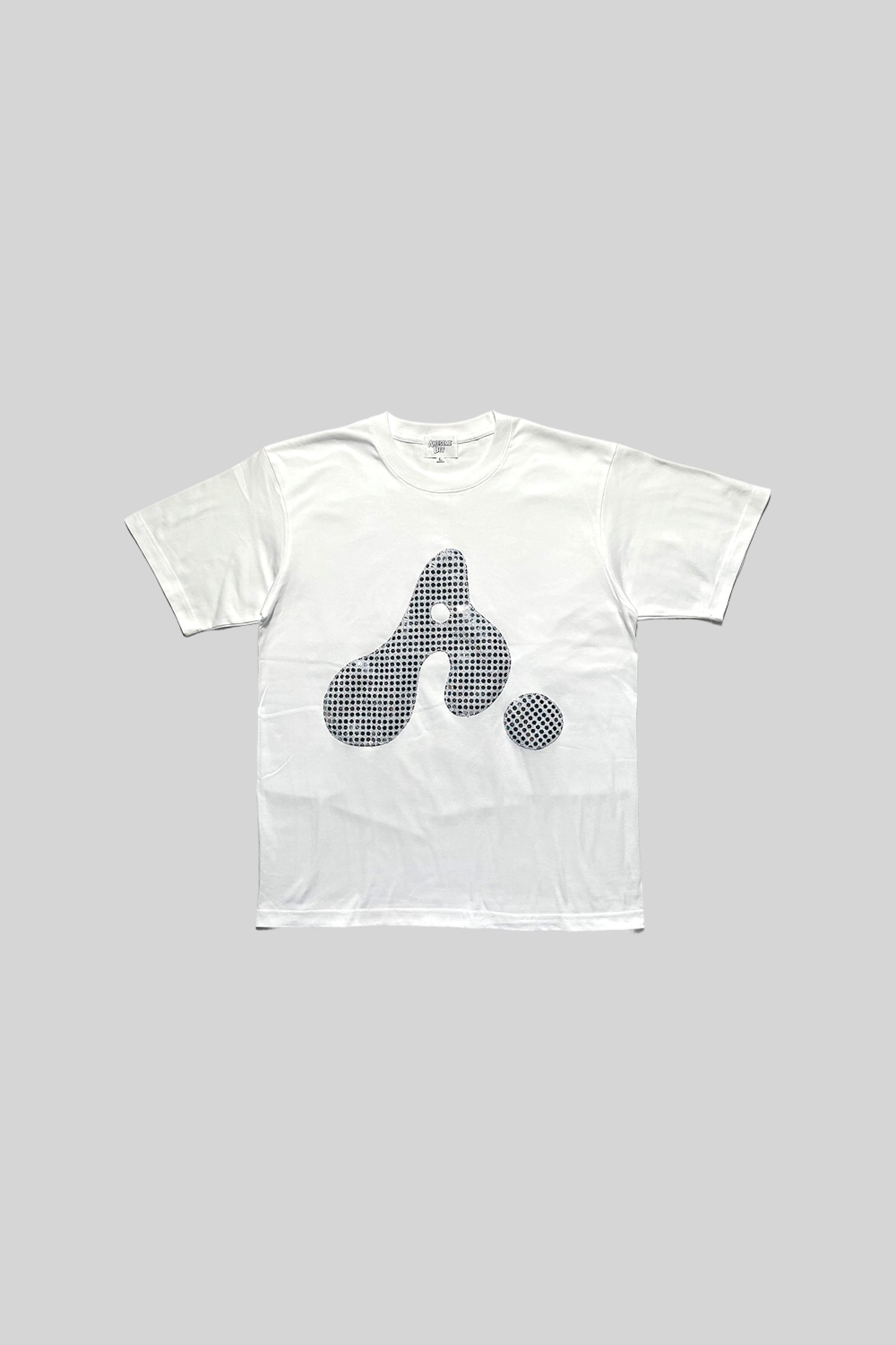 "A" LOGO TEE(SPANGLE SILVER)