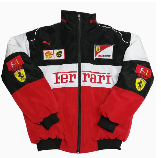 F1 racing suit, motorcycle cotton suit, American retro motorcycle riding suit, men's and women's cotton jacket, embroidered autumn and winter