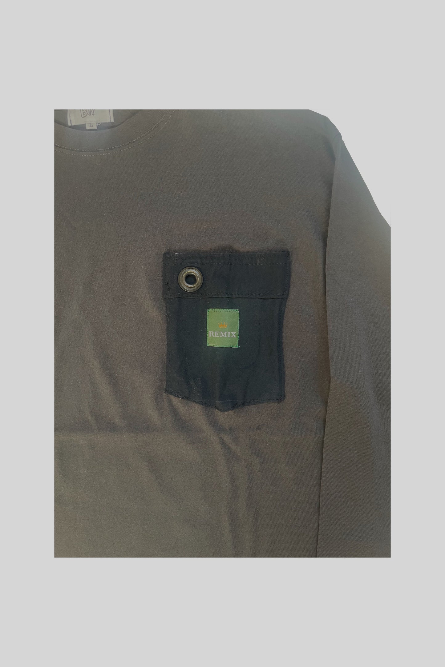 "REMIX" POCKET L/S TEE(SUMI)