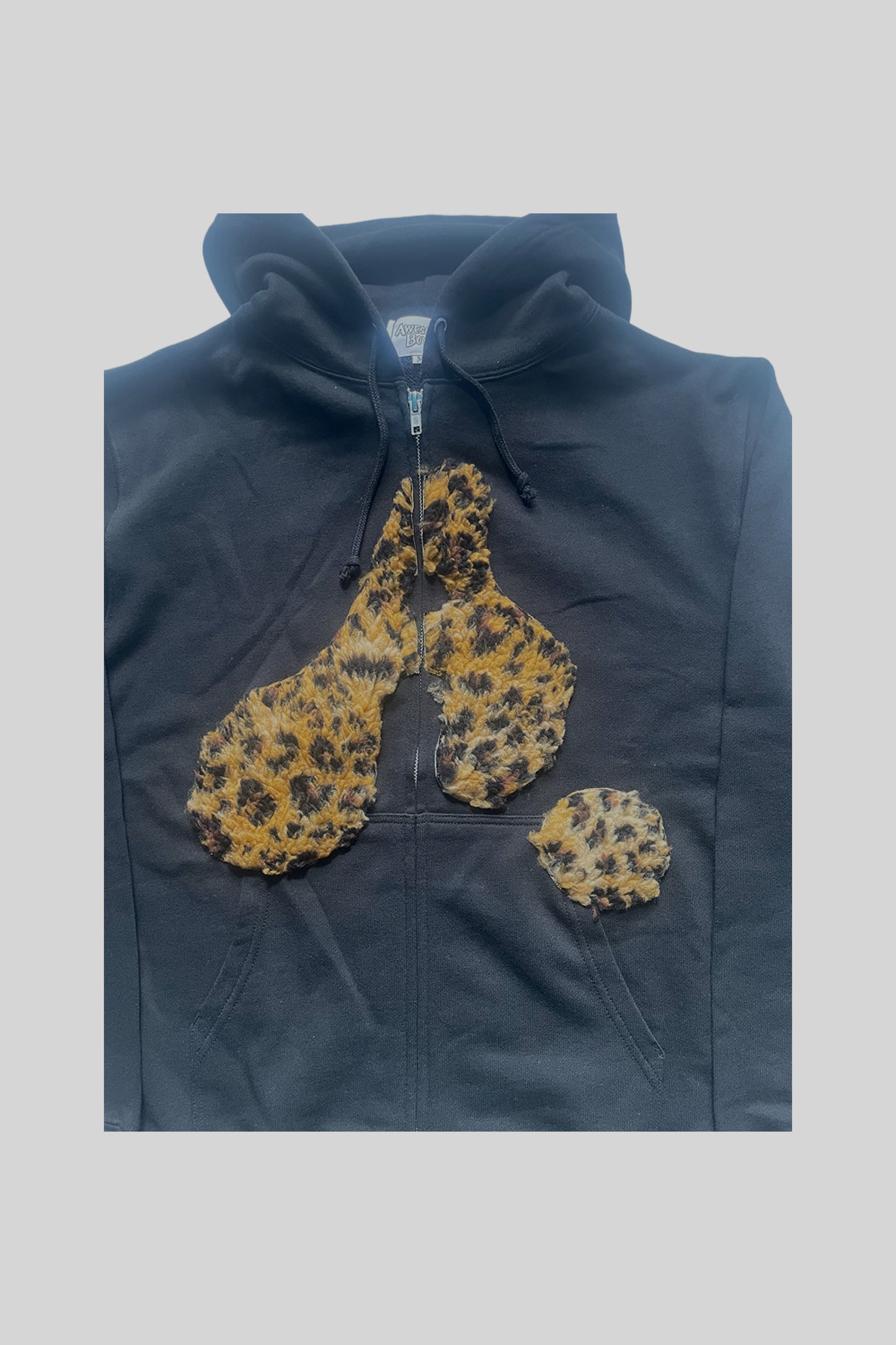 "A" LOGO ZIP-UP HOODIE(LEOPARD)