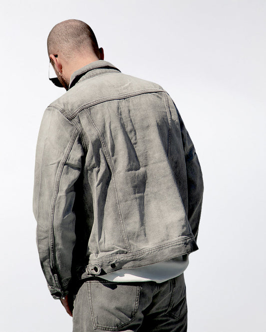 12oz SOFT BLACK DENIM TRUCKER JACKET