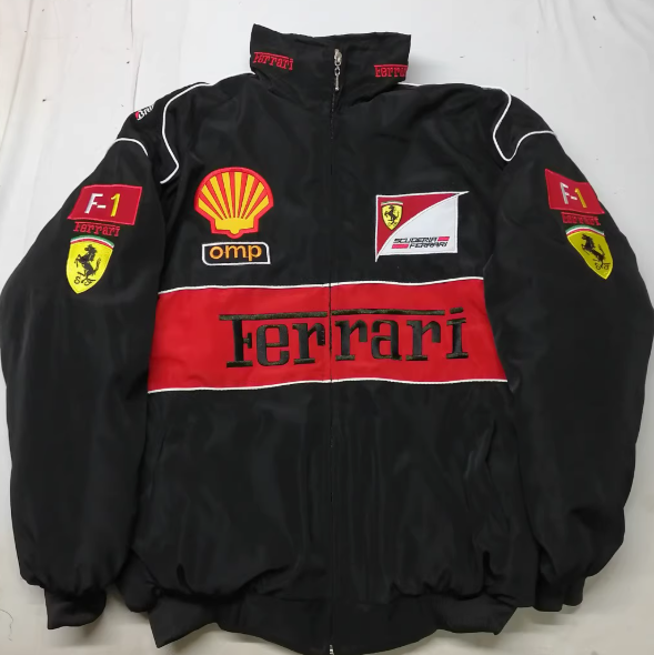F1 racing suit, motorcycle cotton suit, American retro motorcycle riding suit, men's and women's cotton jacket, embroidered autumn and winter