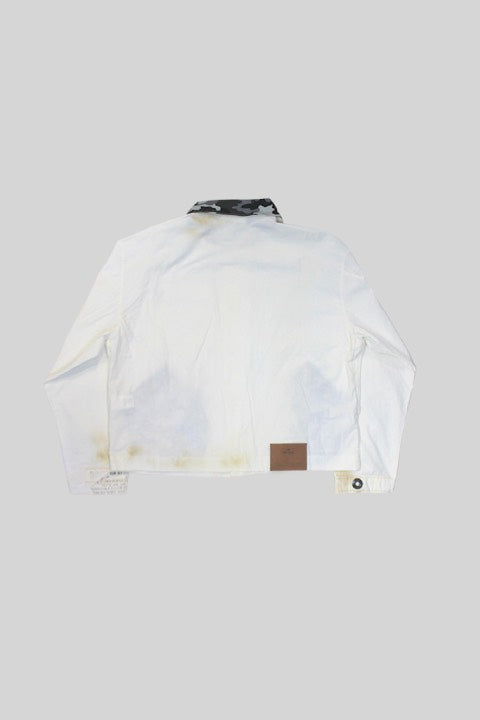 PANEL MARKER TRUCKER JACKET(WHITE)