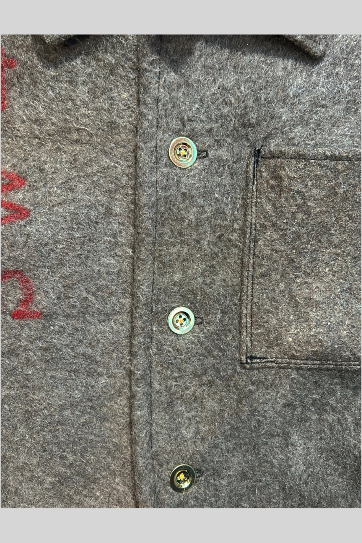 CUSTOM ORDER "MILITARY WOOL TRUCKER JACKET(BROWN)"