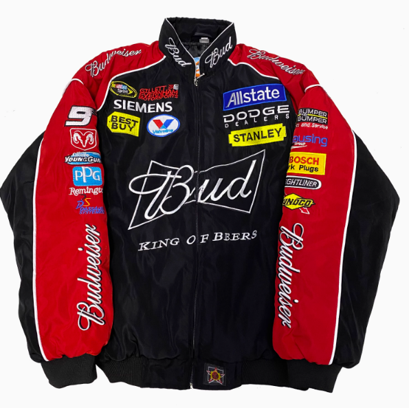 F1 racing suit, motorcycle cotton suit, American retro motorcycle riding suit, men's and women's cotton jacket, embroidered autumn and winter