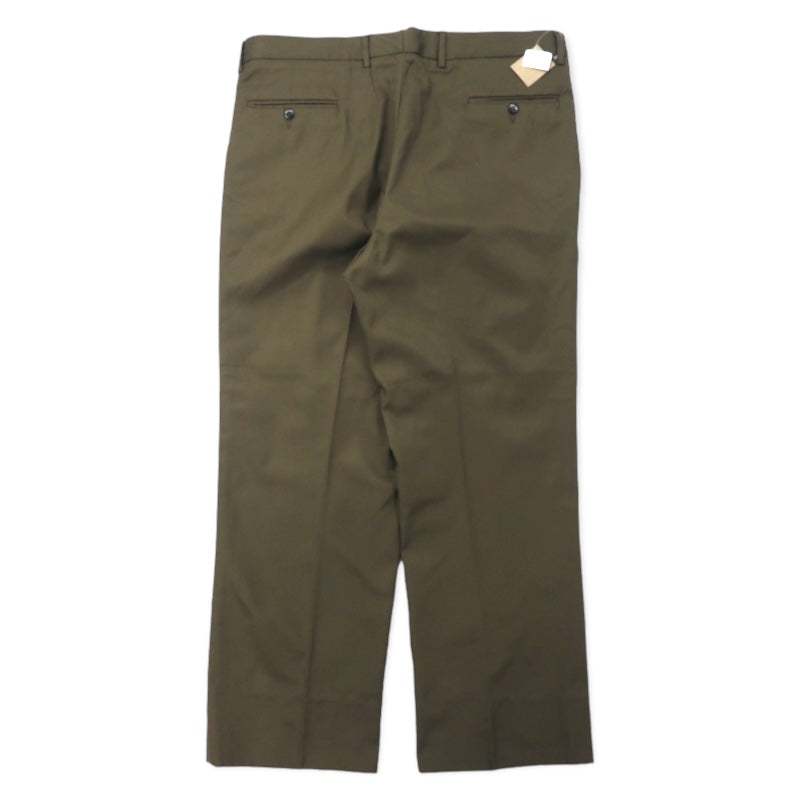 ITALIAN ARMY 90年代 イタリア軍 E.I. トラウザーズ スラックスパンツ 48 カーキ コットン ミリタリー E.PECCI s.a.s 聖林公司 取り扱い デッドストック 未使用品