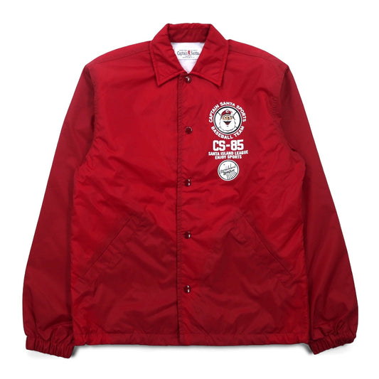 Captain Santa 90年代 コーチジャケット S レッド ナイロン ベースボール バックプリント