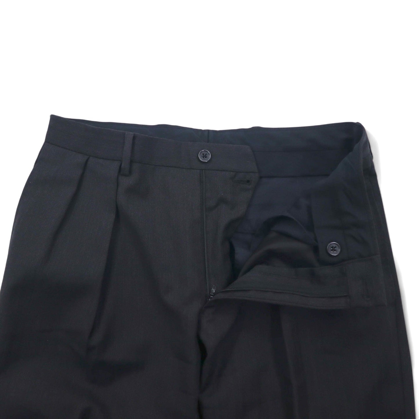 Polo by Ralph Lauren イタリア製 3B スーツ セットアップ L ブラック ウール シャドーストライプ