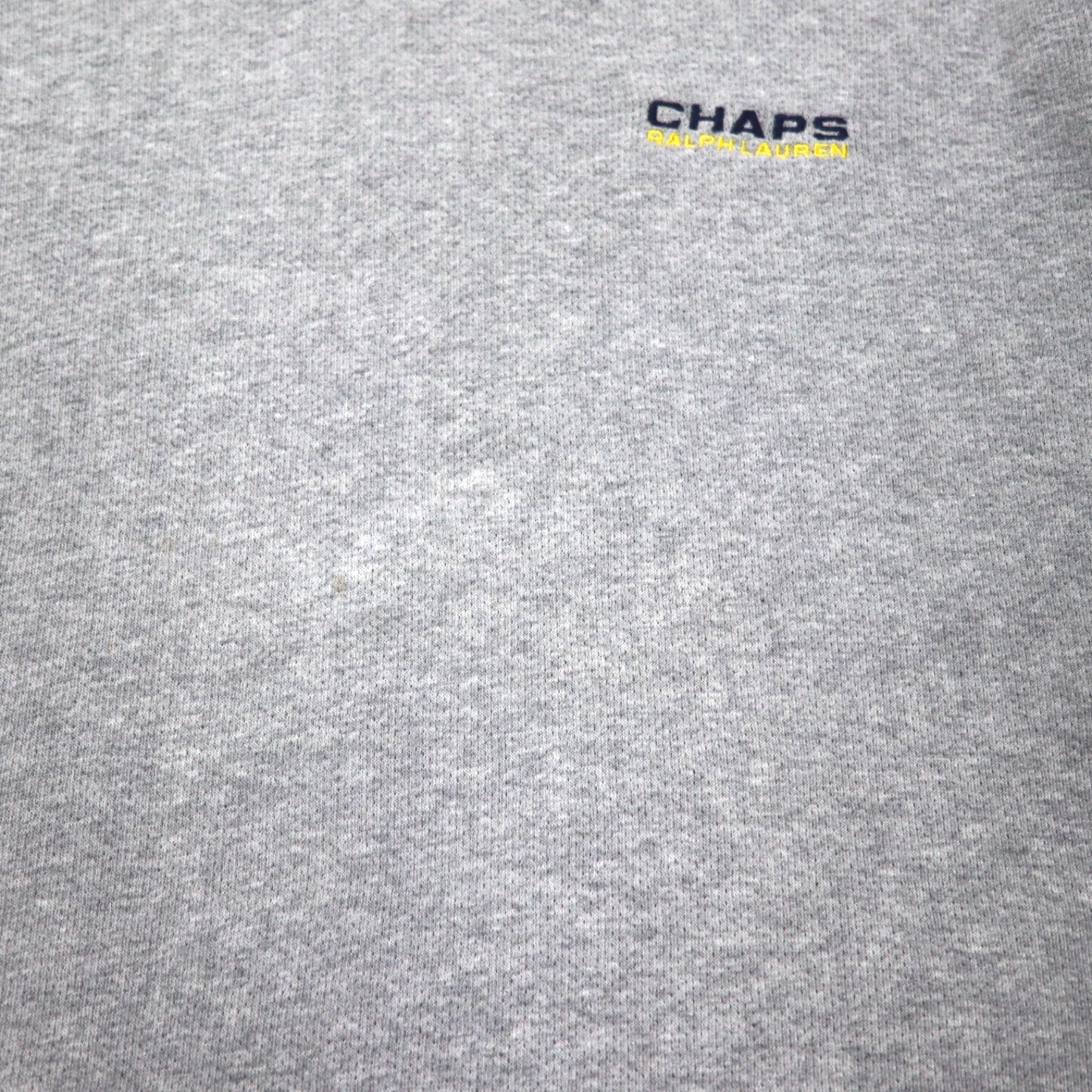 CHAPS RALPH LAUREN 90年代 Vネック ロングスリーブ Tシャツ ロンT L グレー コットン ワンポイントロゴ刺繍