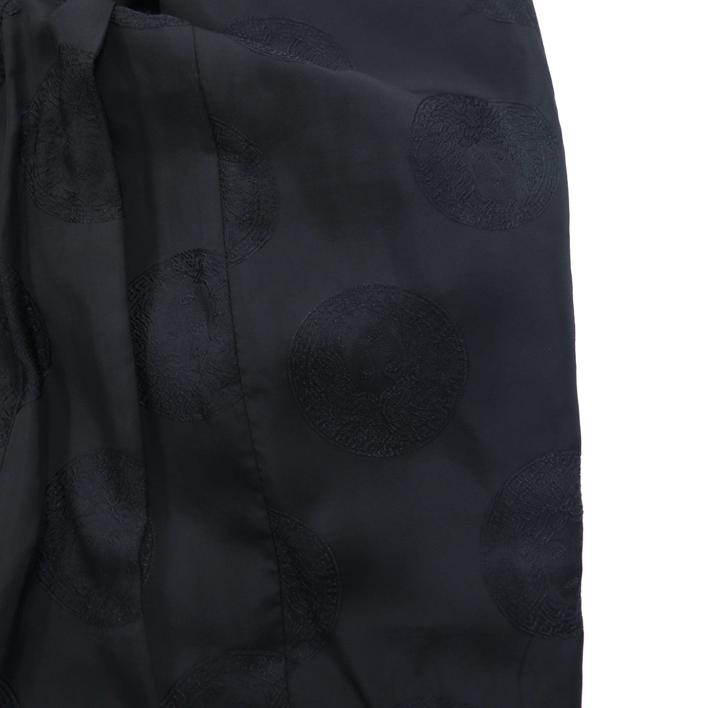 GIANNI VERSACE イタリア製 オーバーサイズ 3B スーツ セットアップ M ブラック ウール メデューサ 裏地総柄 ワイドスラックス COUTURE