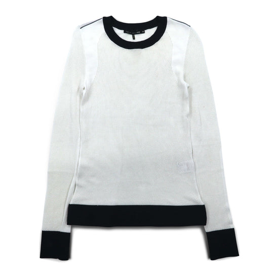 rag & bone / JEAN メッシュ ロングスリーブTシャツ ロンT XS ホワイト コットン レーヨン