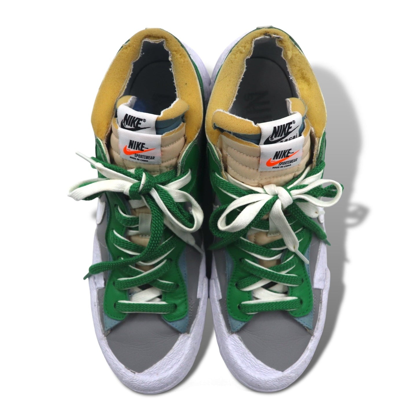 NIKE × sacai ブレザーロー Blazer Low スニーカー 29cm グレー グリーン Classic Green DD1877-001