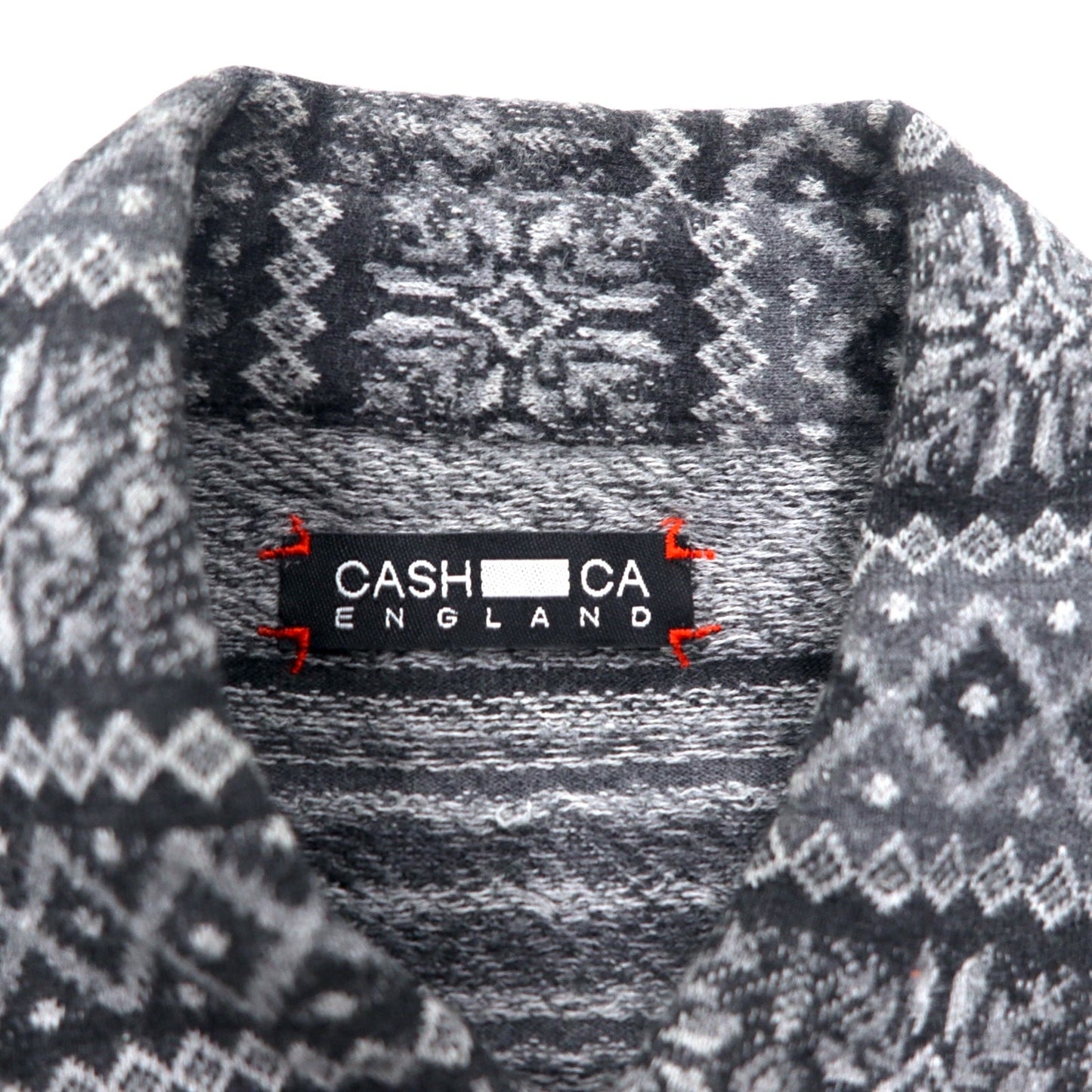 CASH CA カットオフ シャツ M グレー 総柄 ノルディック CAW11-SH0011 日本製