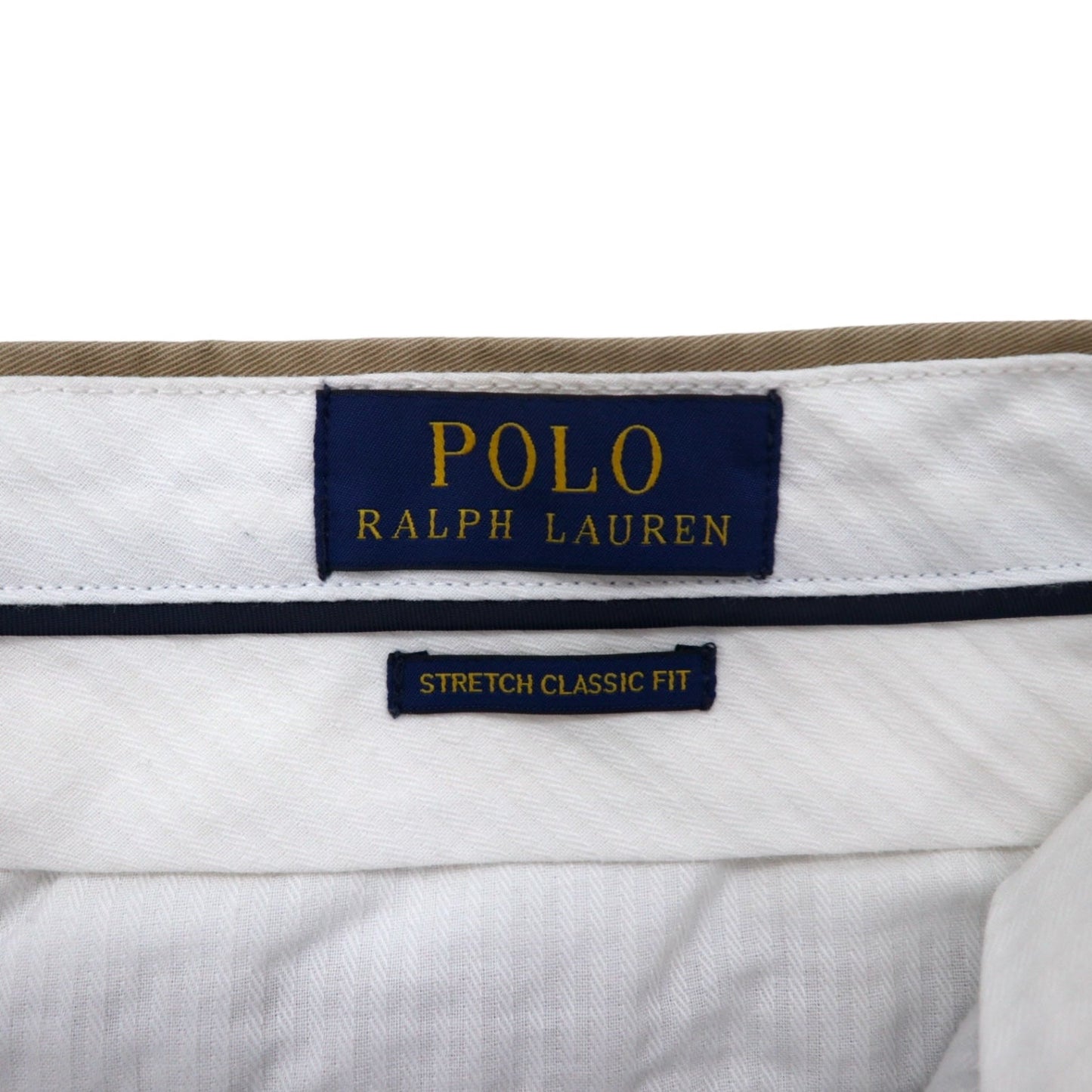 POLO RALPH LAUREN ストレッチ クラシックフィット チノパンツ 33 ベージュ コットン