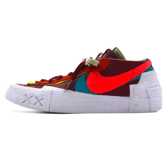 NIKE × KAWS × sacai ブレザーロー Blazer Low スニーカー 26.5cm レッド Team Red レザー DM7901-600