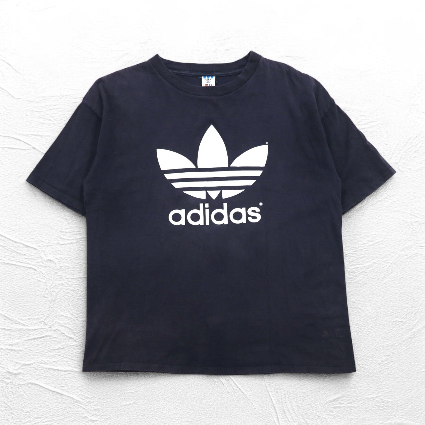 adidas 80年代 USA製 トレフォイル 両面プリント Tシャツ 2XL ブラック シングルステッチ ビッグサイズ