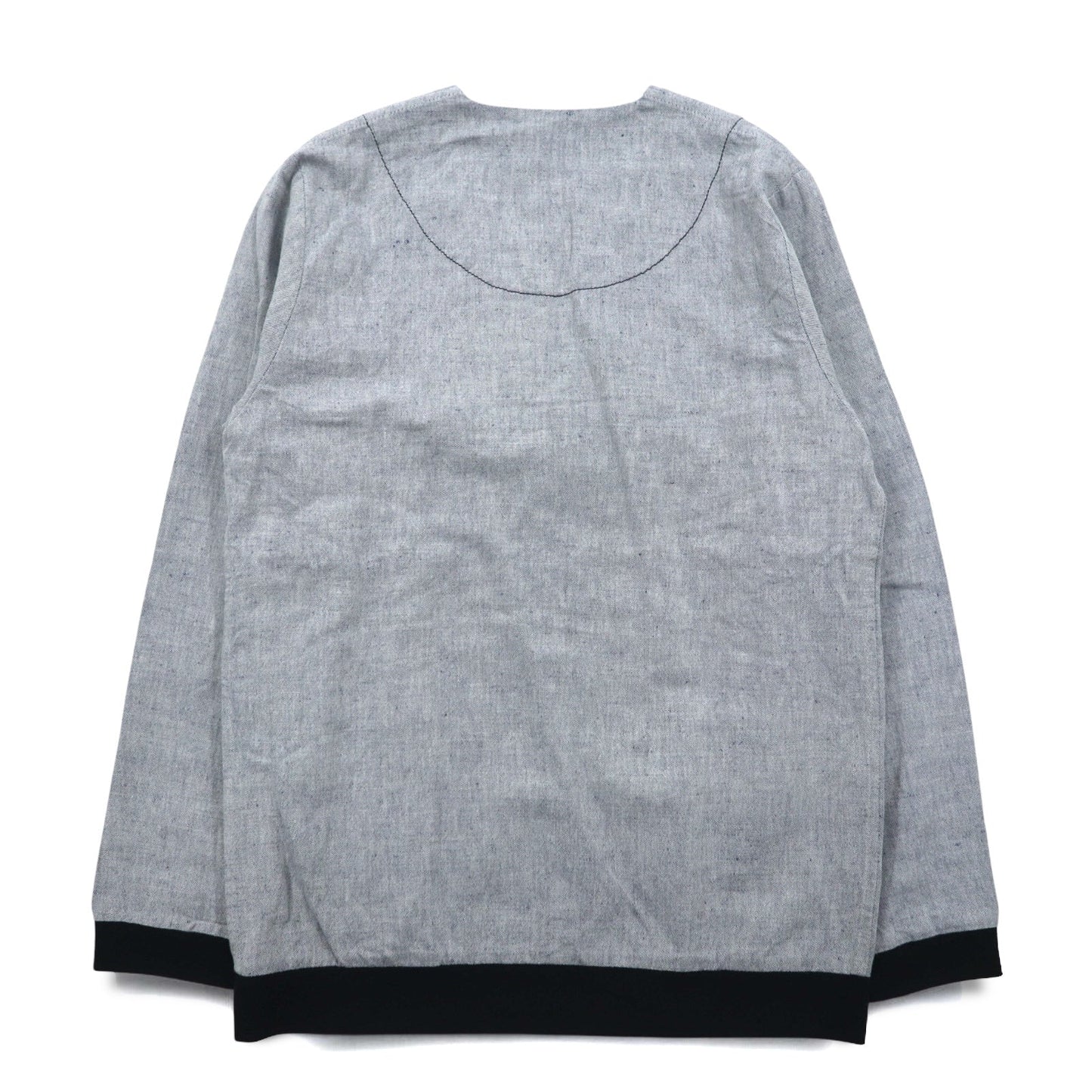 FRANK LEDER ドイツ製 リネン カーディガン ノーカラー ジャケット S グレー 0517080