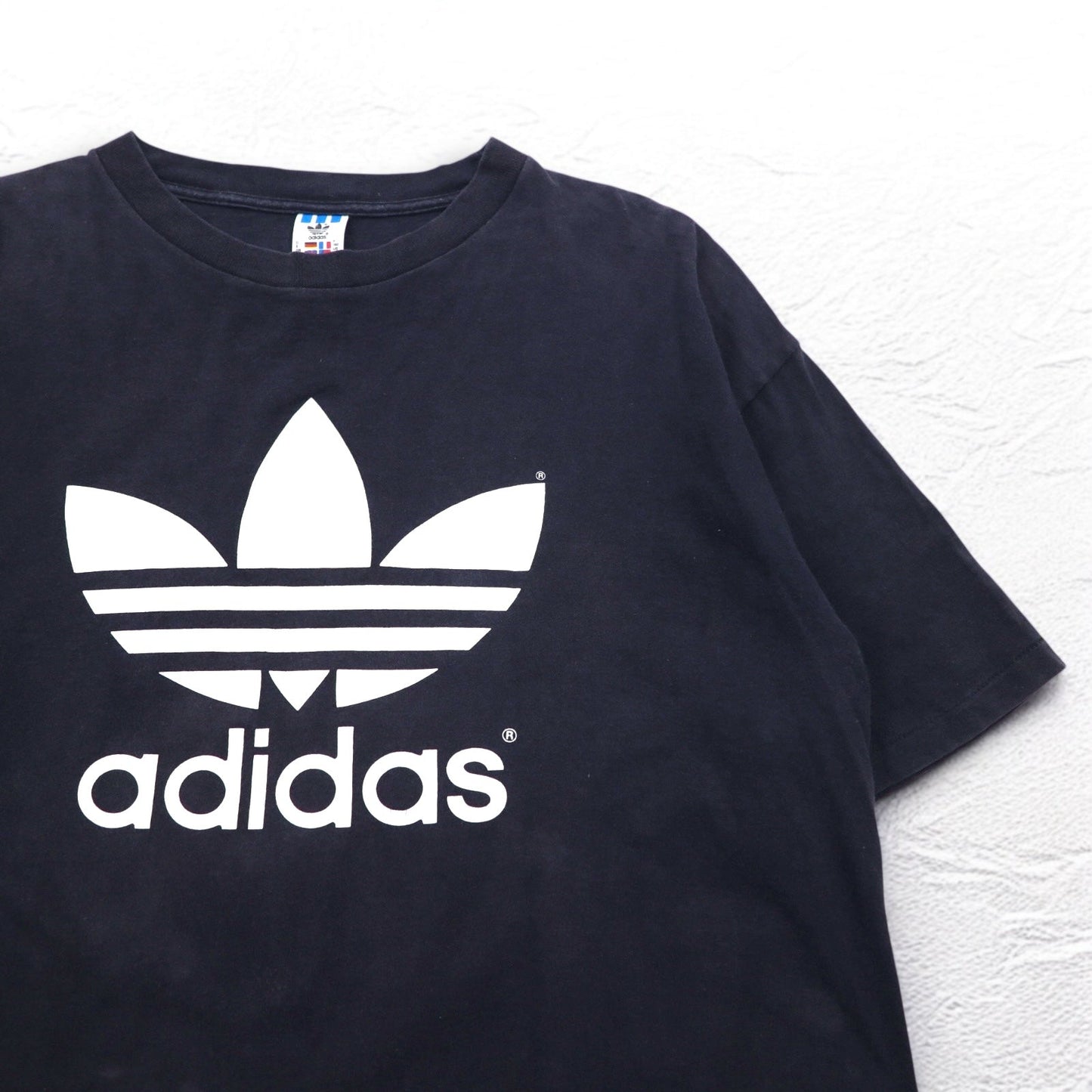 adidas 80年代 USA製 トレフォイル 両面プリント Tシャツ 2XL ブラック シングルステッチ ビッグサイズ